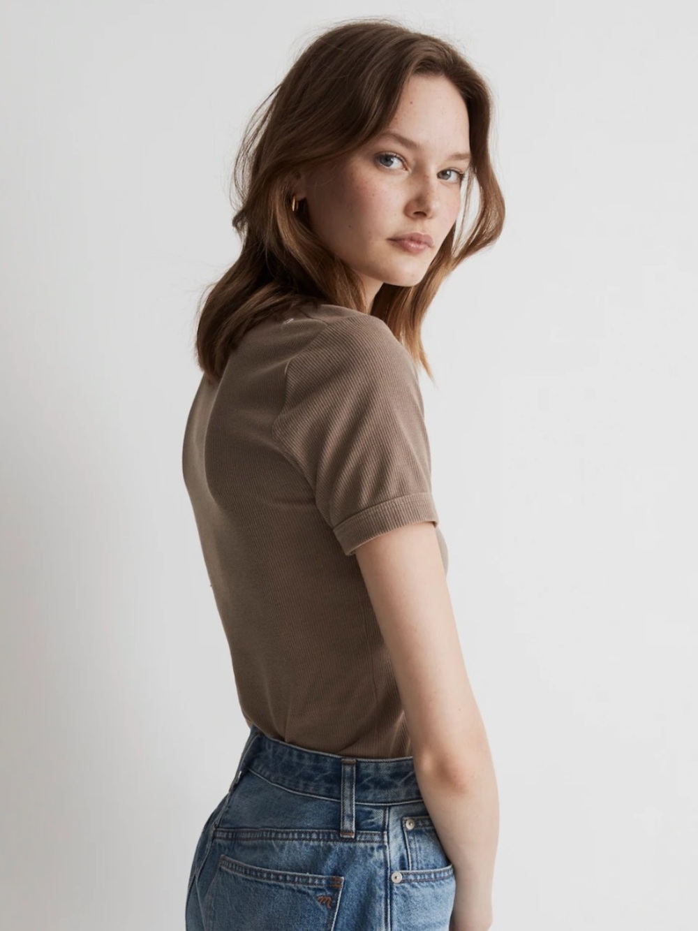 Madewell/Rivet & Thread Ribbed U-Neck Tee, Limited Edition! Like New! - Picture 3 of 11